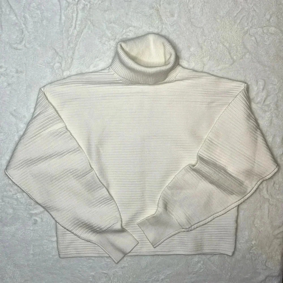 Good American Wide Rib Crop Pullover Sweater Size XS - Picture 1 of 7